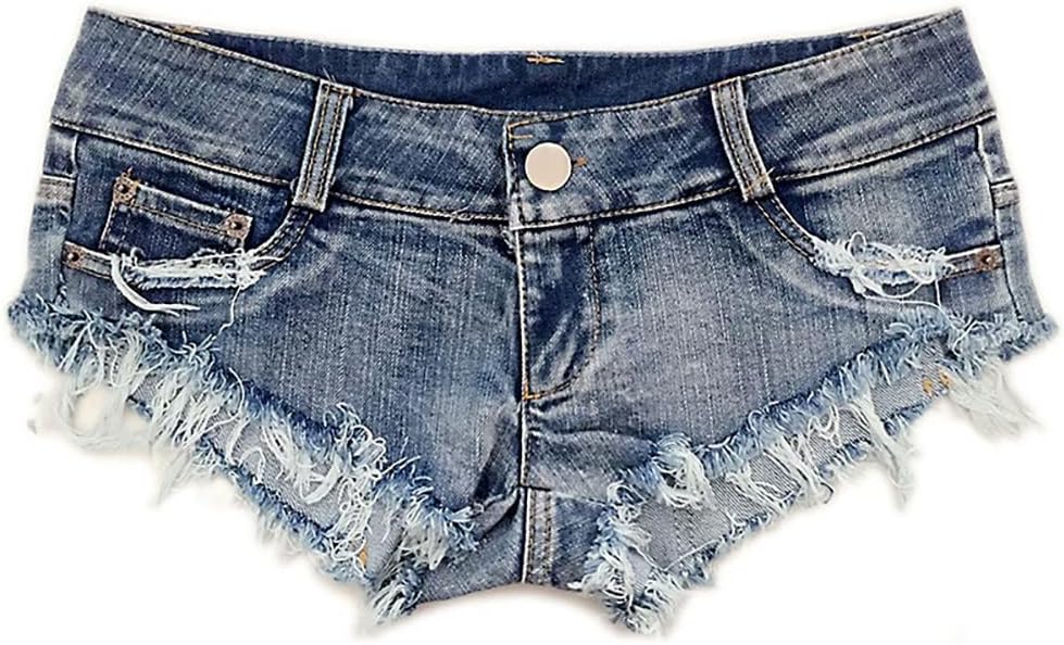 LUOBANIU Women\u2019s Fashion Sexy Low Waist Denim Jeans Shorts Mini Hot Pants Jeans Booty Ripped Jeans Beach Party Clubwear