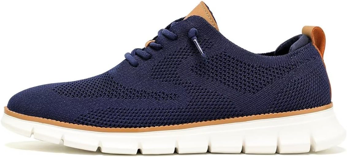 Men's Casual Dress Shoes Fashion Walking Sneakers Mesh Business Oxfords Work Lightweight Soft Sole